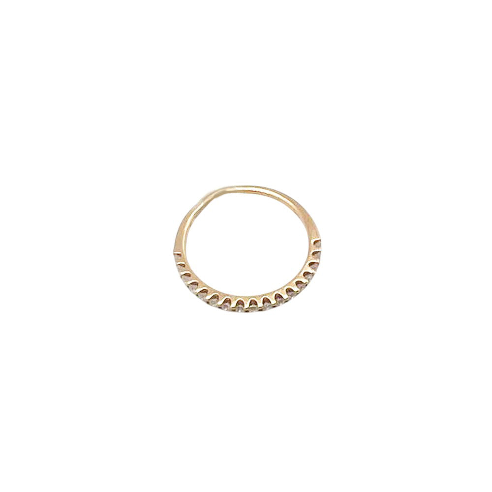 18K Rose Gold Stone Ring Size 5