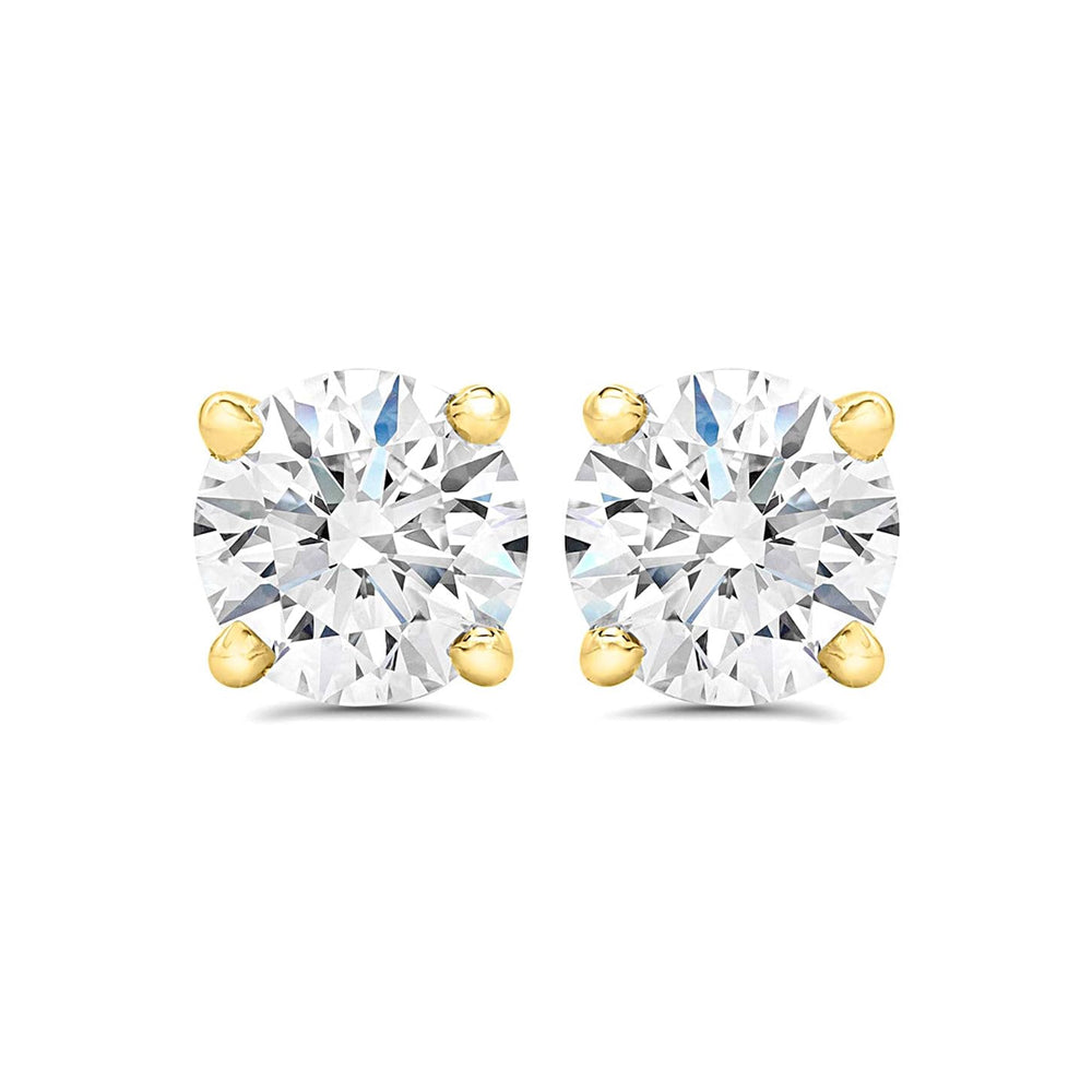 14K Yellow Gold Hoops Earring