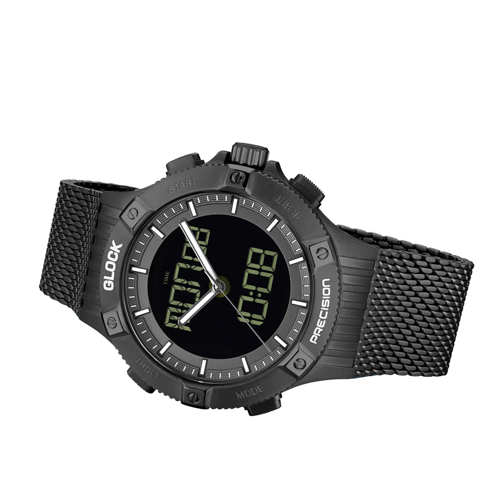 Glock Precision Men Watch. Black Steel Case / Black Mesh Strap GW-24-1-24