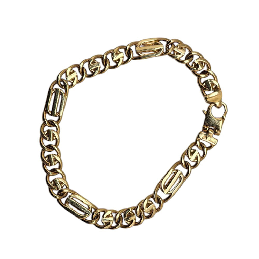 10K Yellow Gold Generic Hollow Bracelet 8mm x 8.5''