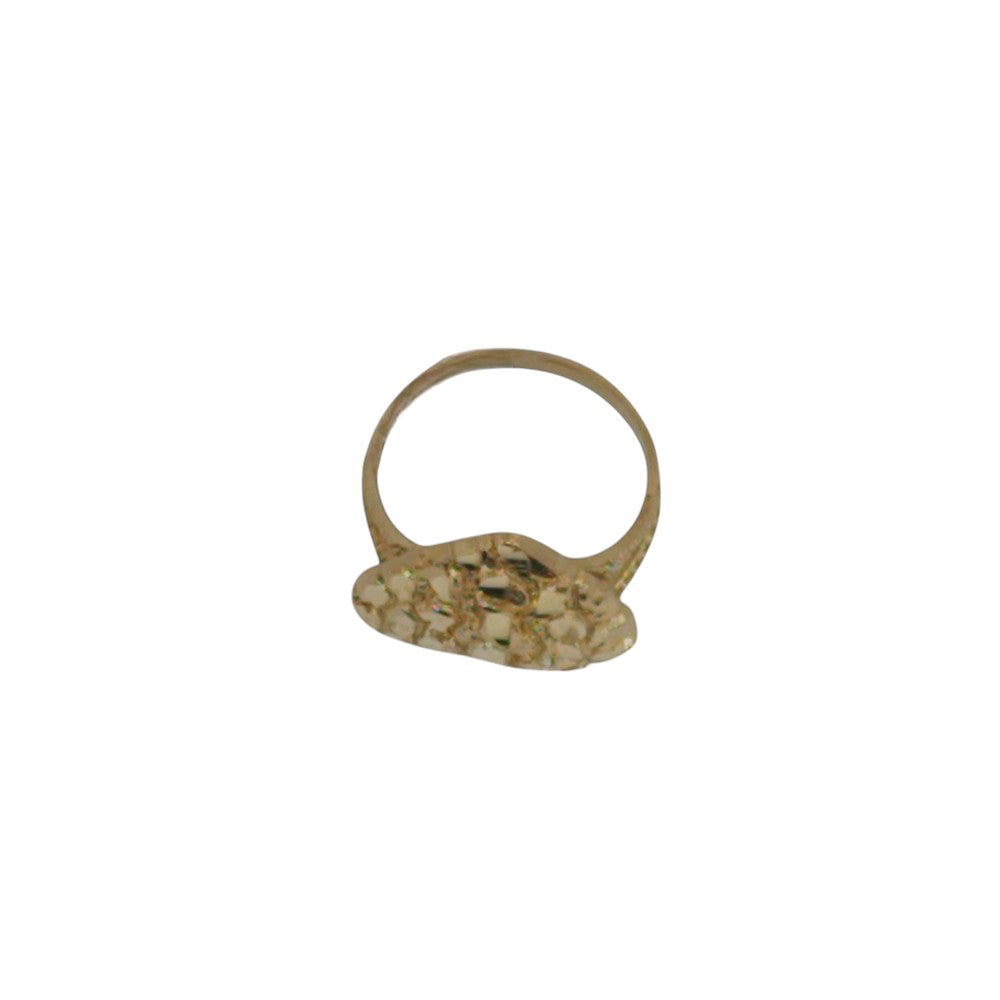 14K Yellow Gold Heart Stone Ring With Stone Size 9