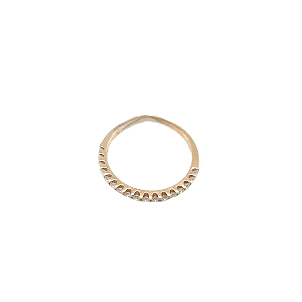 18K Rose Gold Stone Ring Size 5