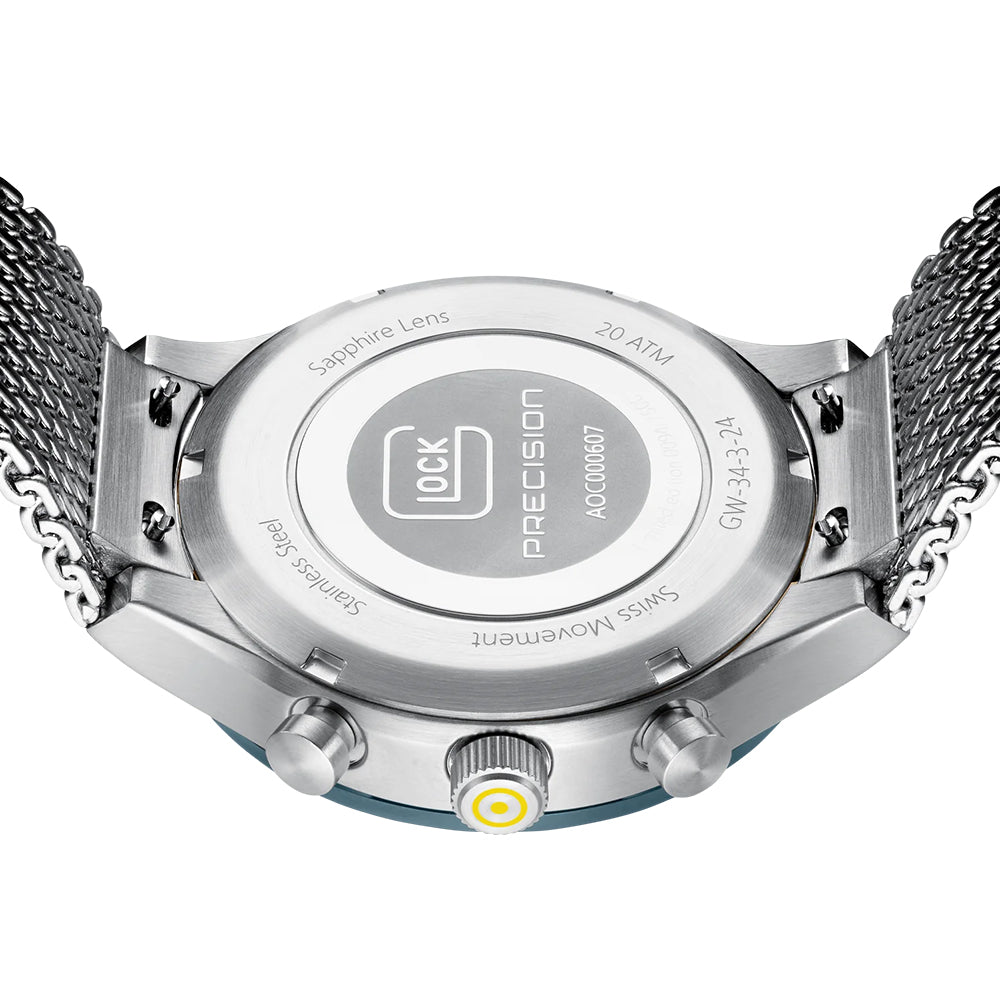 Glock Precision Men Watch Silver Steel Case / Silver Mesh Strap GW-34-3-24