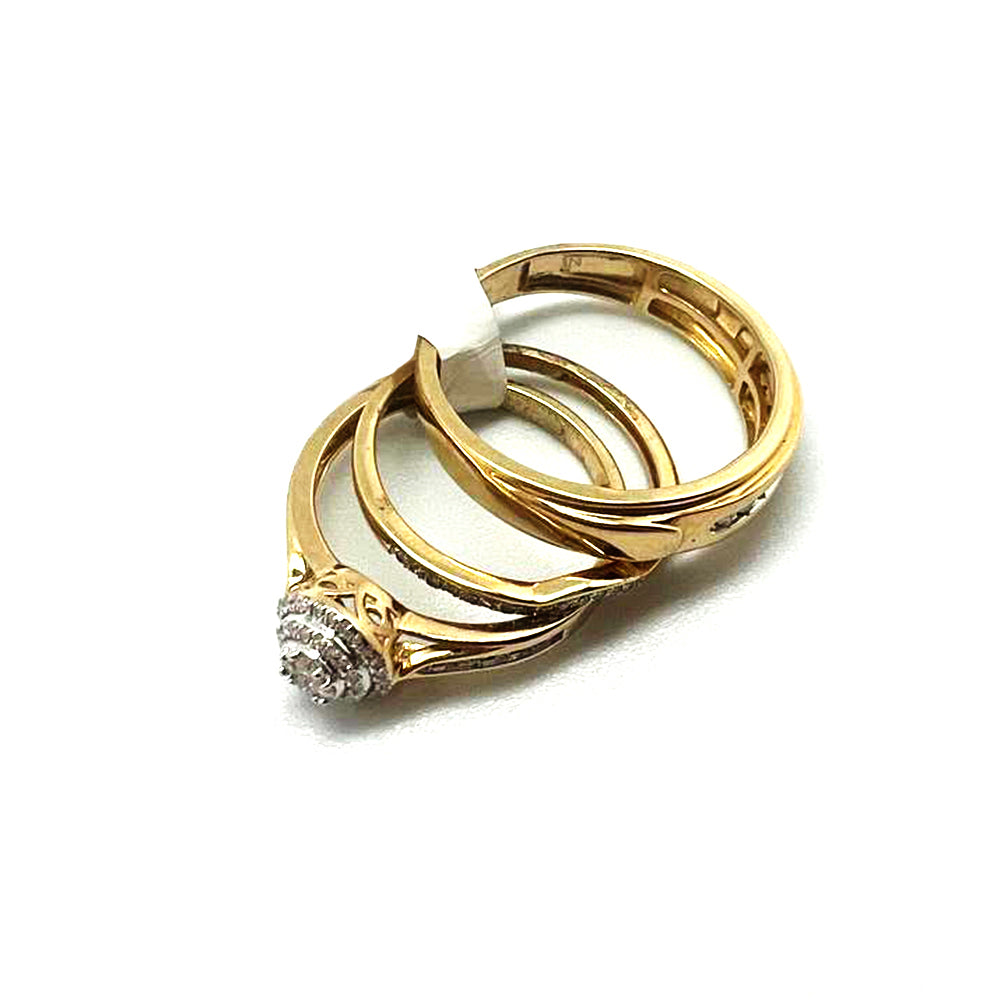 10K Yellow Gold 0.15Ct Round Diamond Ladies Pendant Jewelry