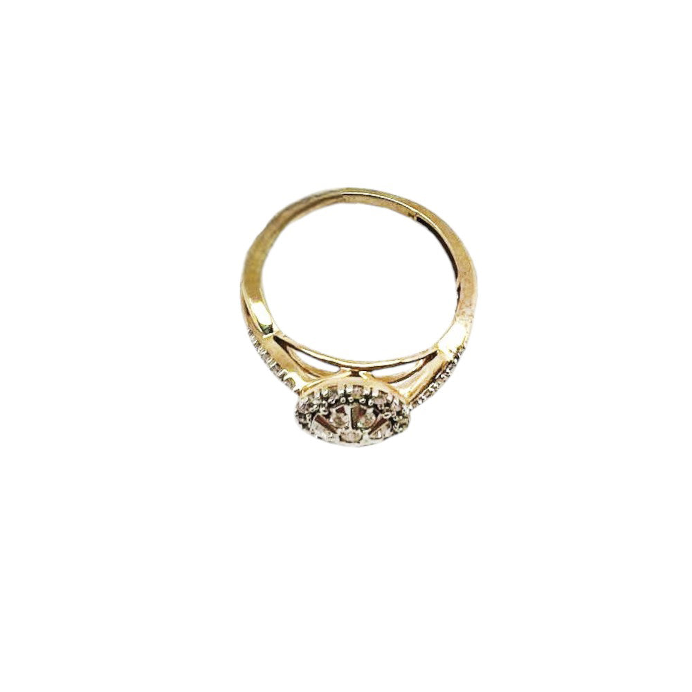 10K Yellow Gold 0.25Ct Round Diamond Ladies Ring