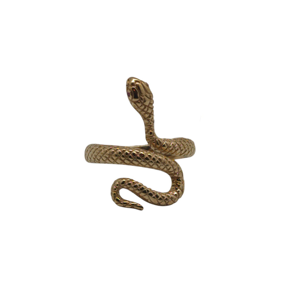 10K Yellow Gold Snake Ring Size 7