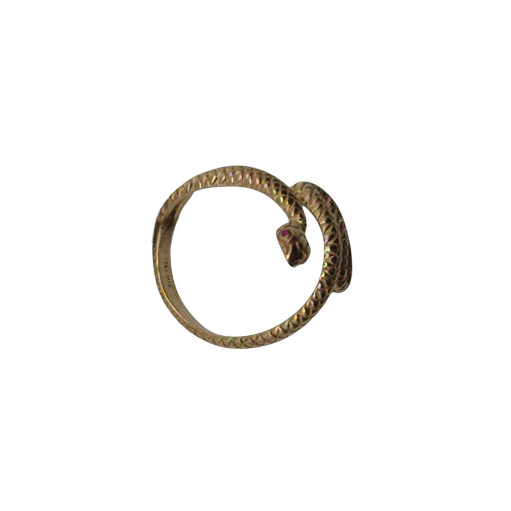 10K Yellow Gold Snake Ring Size 7