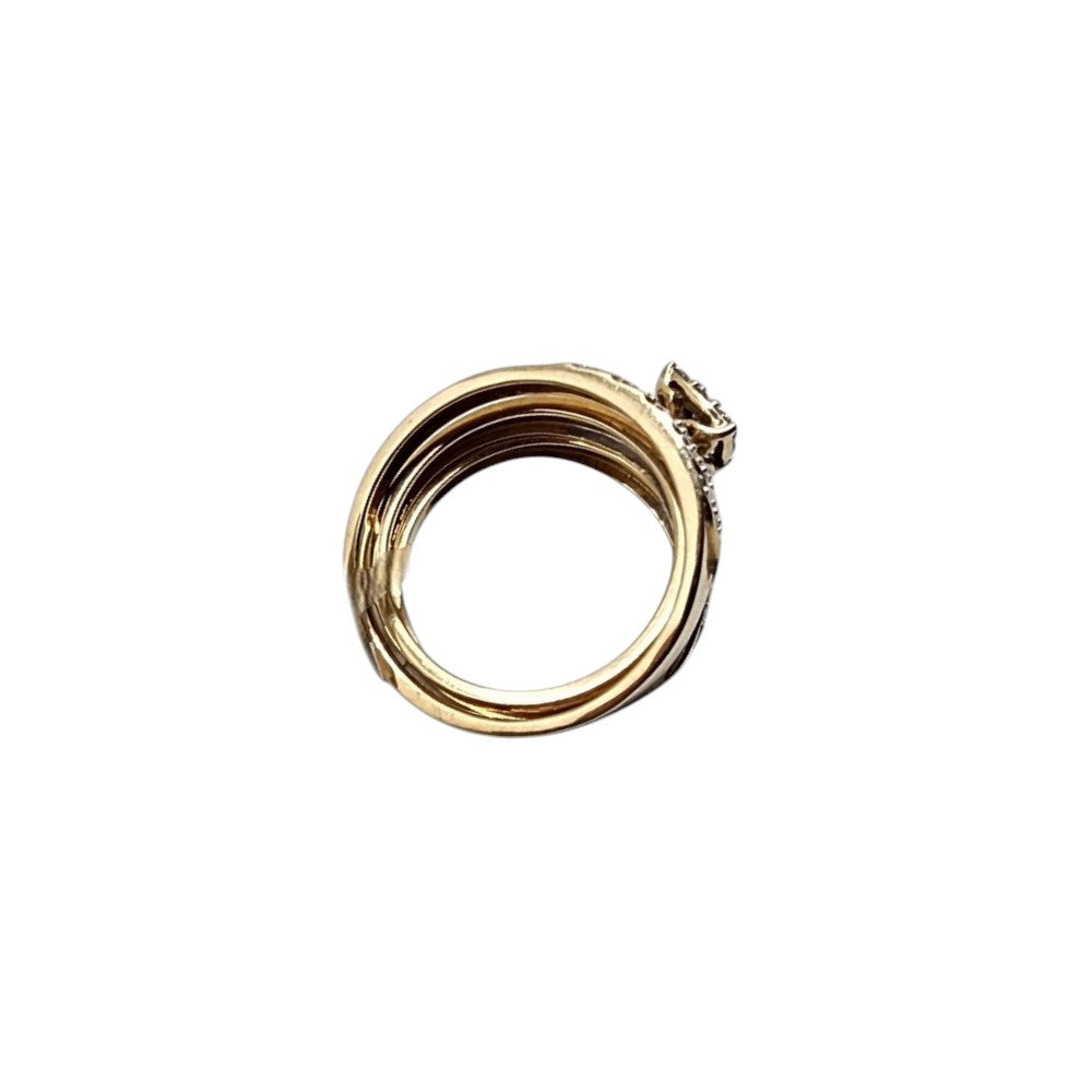 10K Yellow Gold 0.33Ct Round Diamond Ladies Trio Set