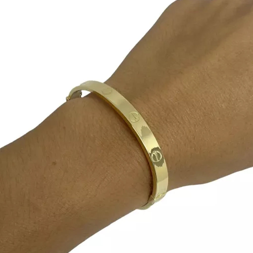 10K Yellow Gold Hollow Bracelet