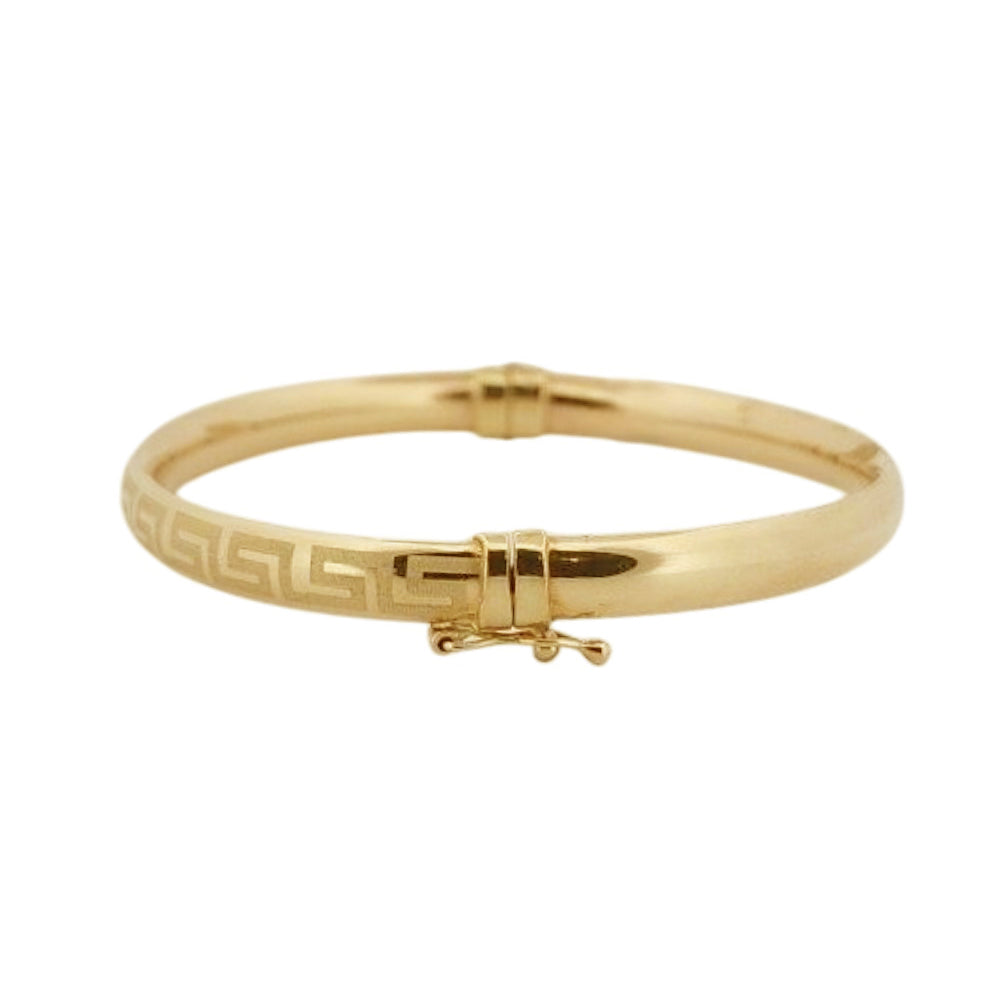 10K Yellow Gold Oval Bracelet 7'' x 1mm
