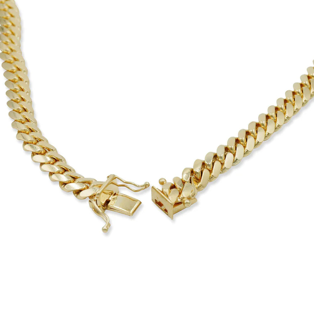 18K Yellow Gold Cuban Link Solid Chain 26'' x 3mm