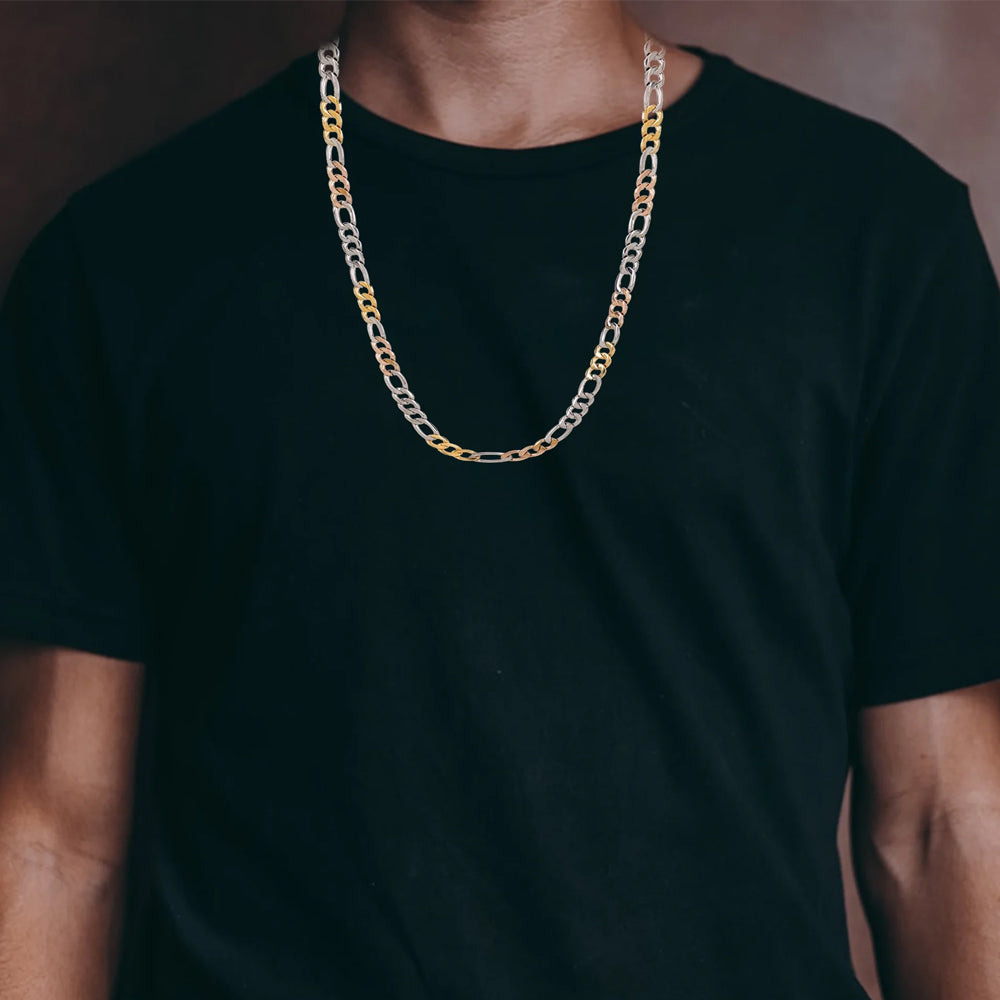 14K Yellow Gold Figaro Hollow Chain 18'' x 4mm