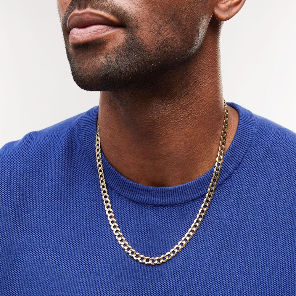 14K Yellow Gold Curb Chain 8.5'' x 26mm