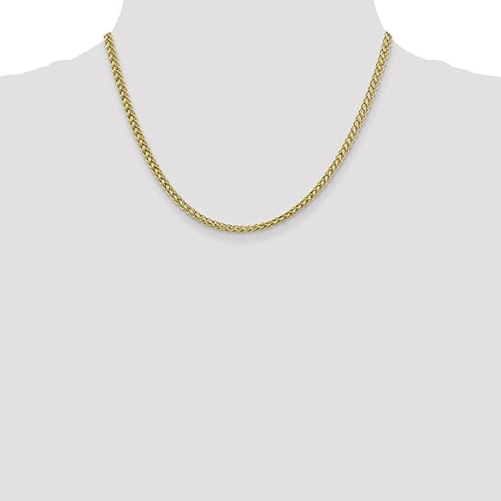 10K Yellow Gold Franco Hollow Chain Necklace 16'' x 2.5mm