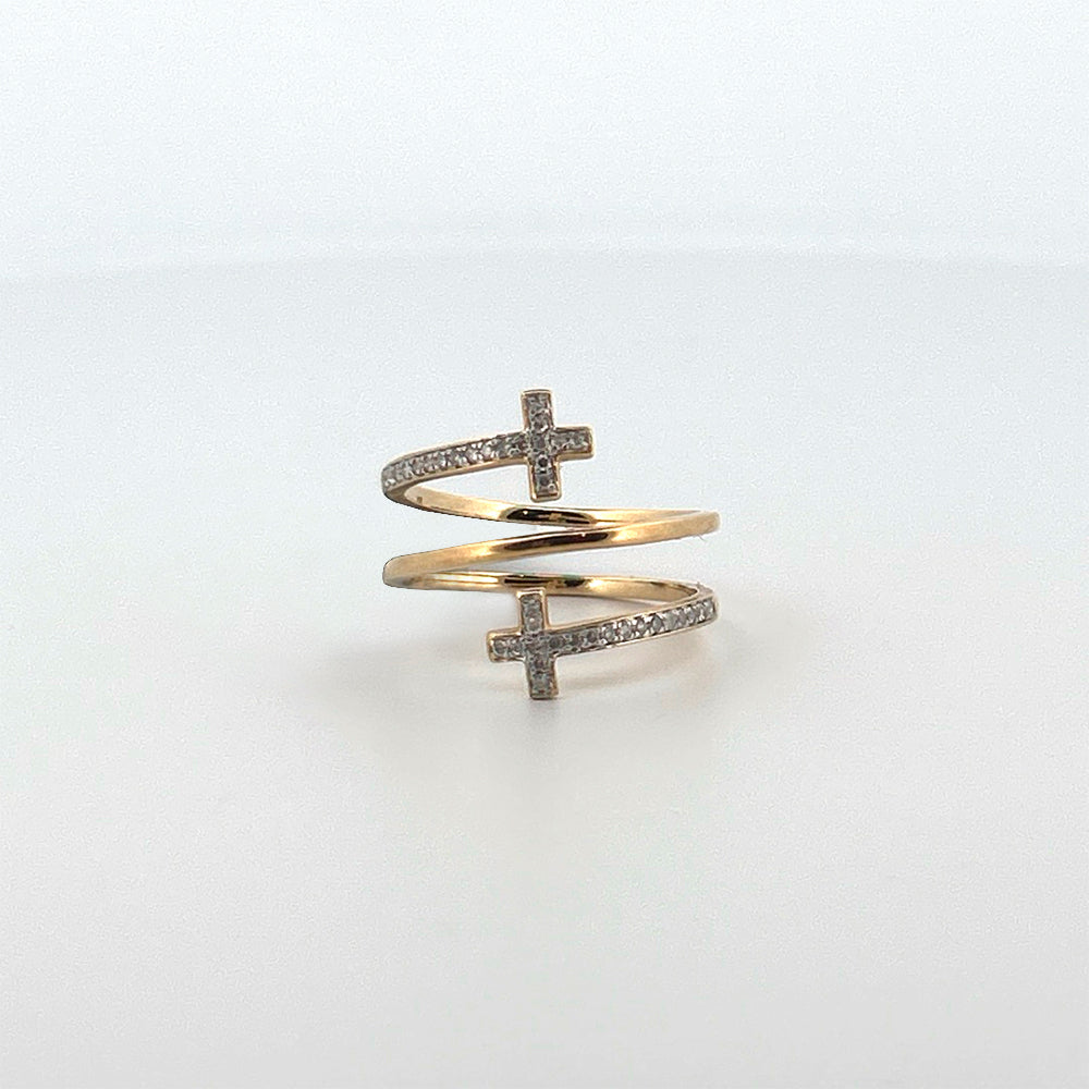 10K Yellow Gold 0.15Ct Round Diamond Ladies Ring