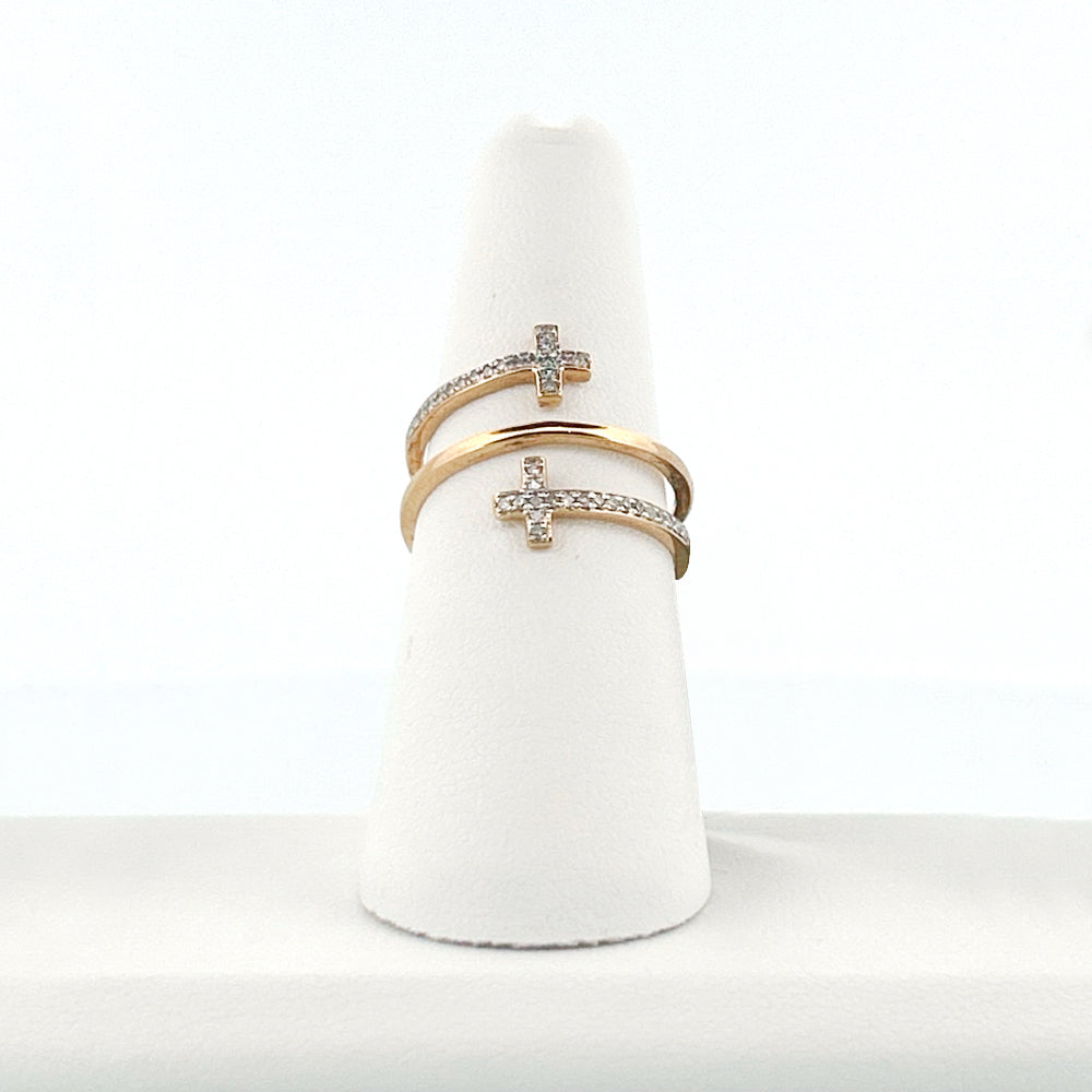 10K Yellow Gold 0.15Ct Round Diamond Ladies Ring