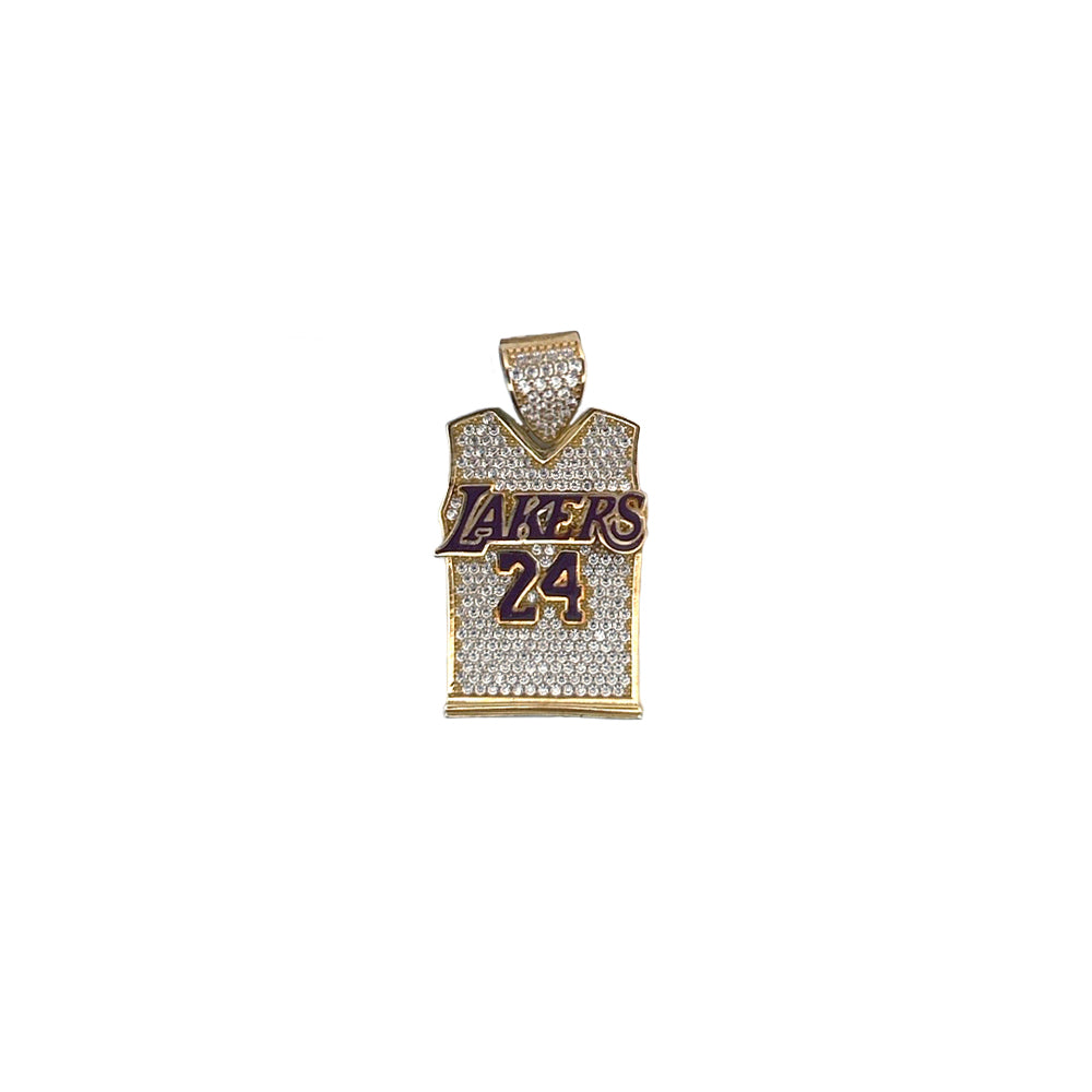 10K Yellow Gold Baseball Shirt Pendant