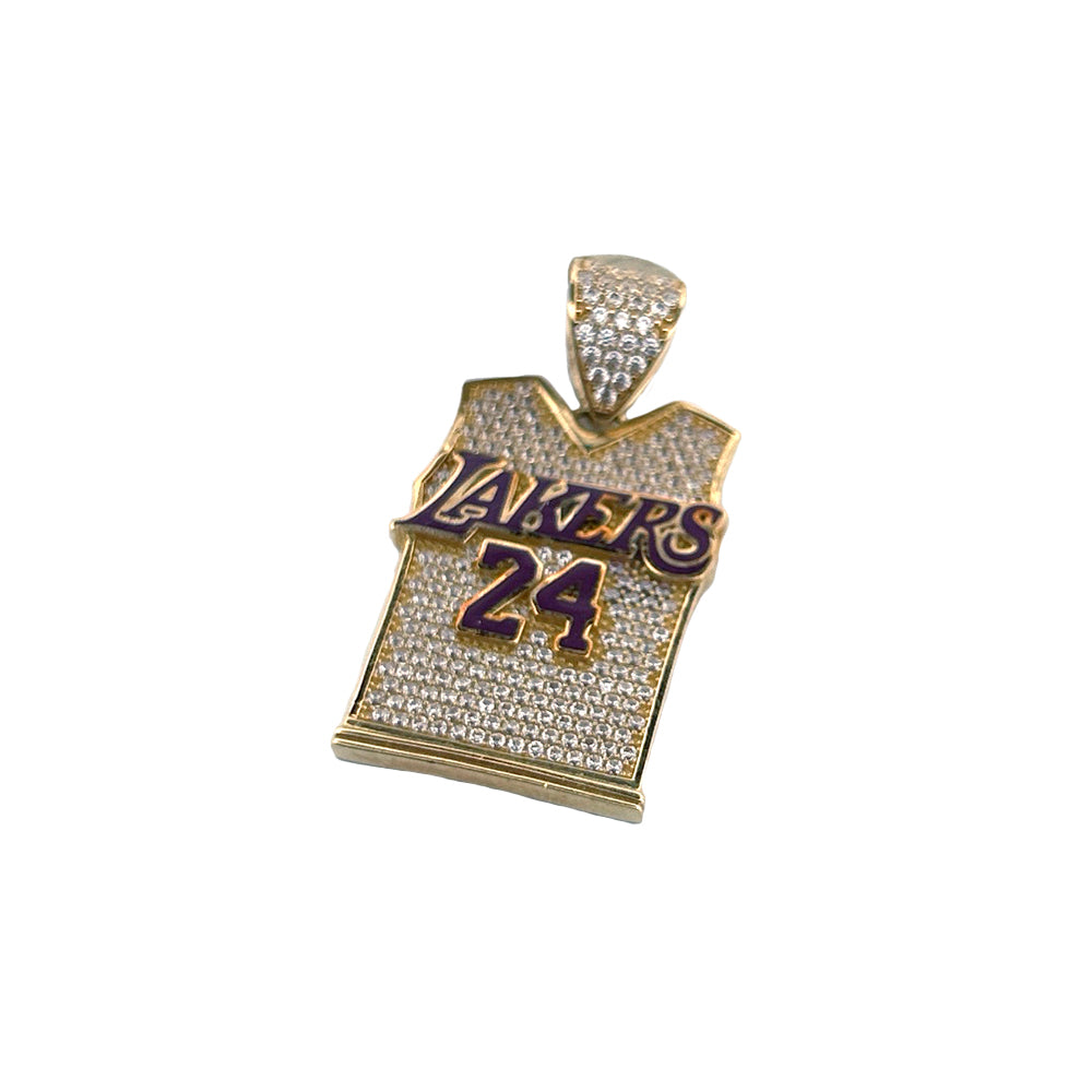 10K Yellow Gold Baseball Shirt Pendant
