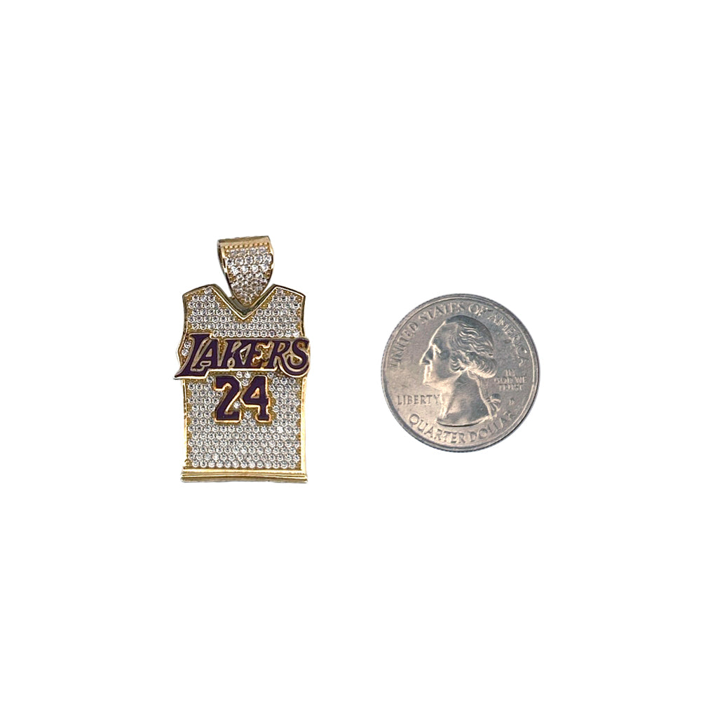 10K Yellow Gold Baseball Shirt Pendant