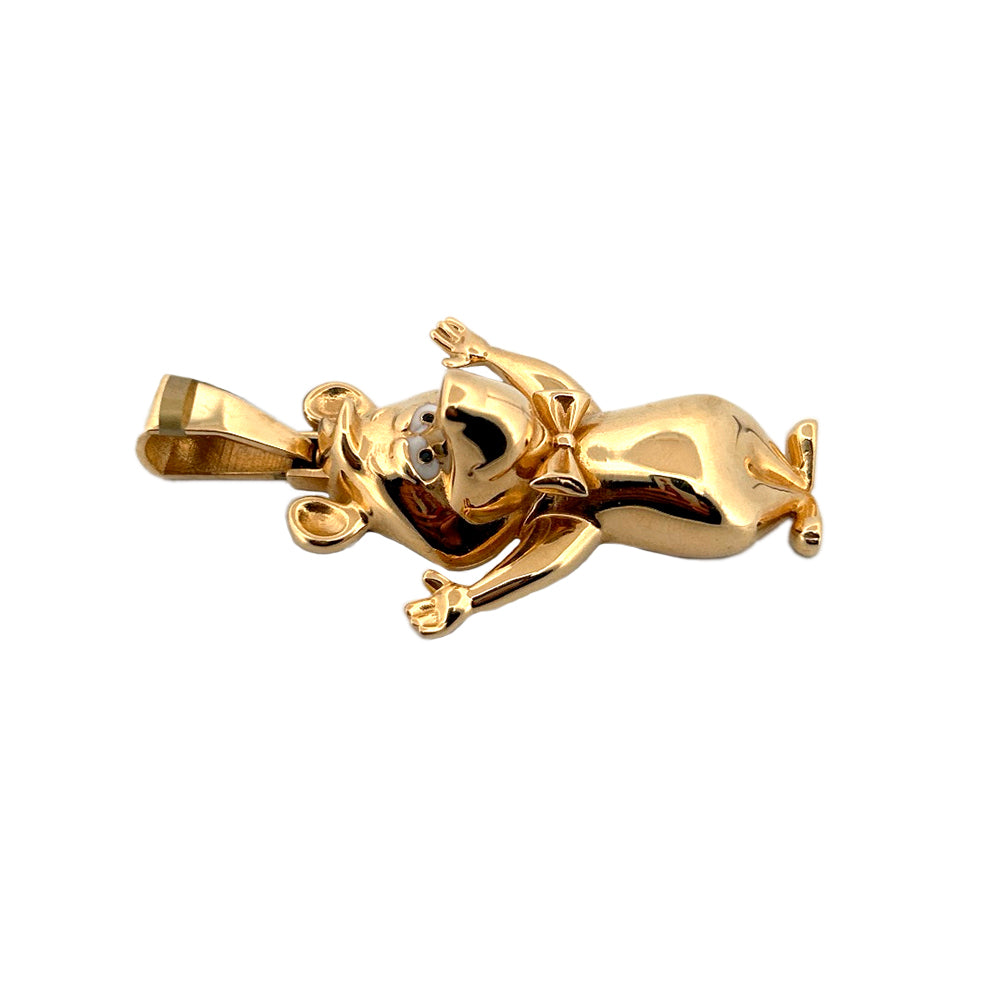14K Yellow Gold Bear Pendant
