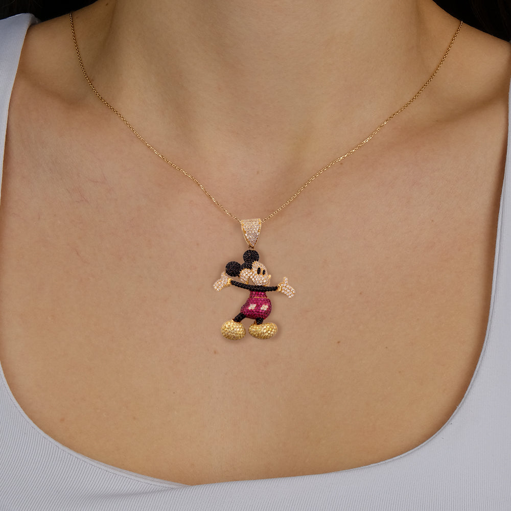 10K Yellow Gold Iconic Big Pendant Necklace