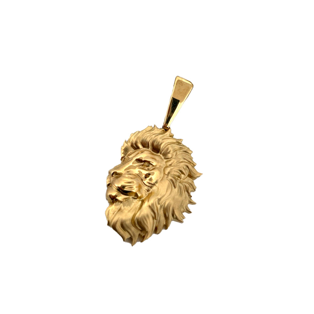 10K Yellow Gold Small Lion Pendant