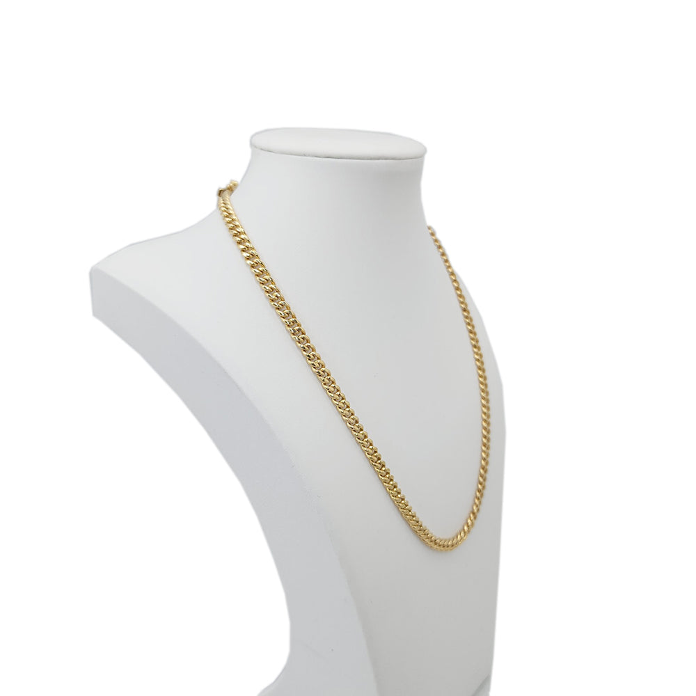 10K Yellow Gold Cuban Link Hollow Chain Necklace 16'' x 5mm, 9.4g