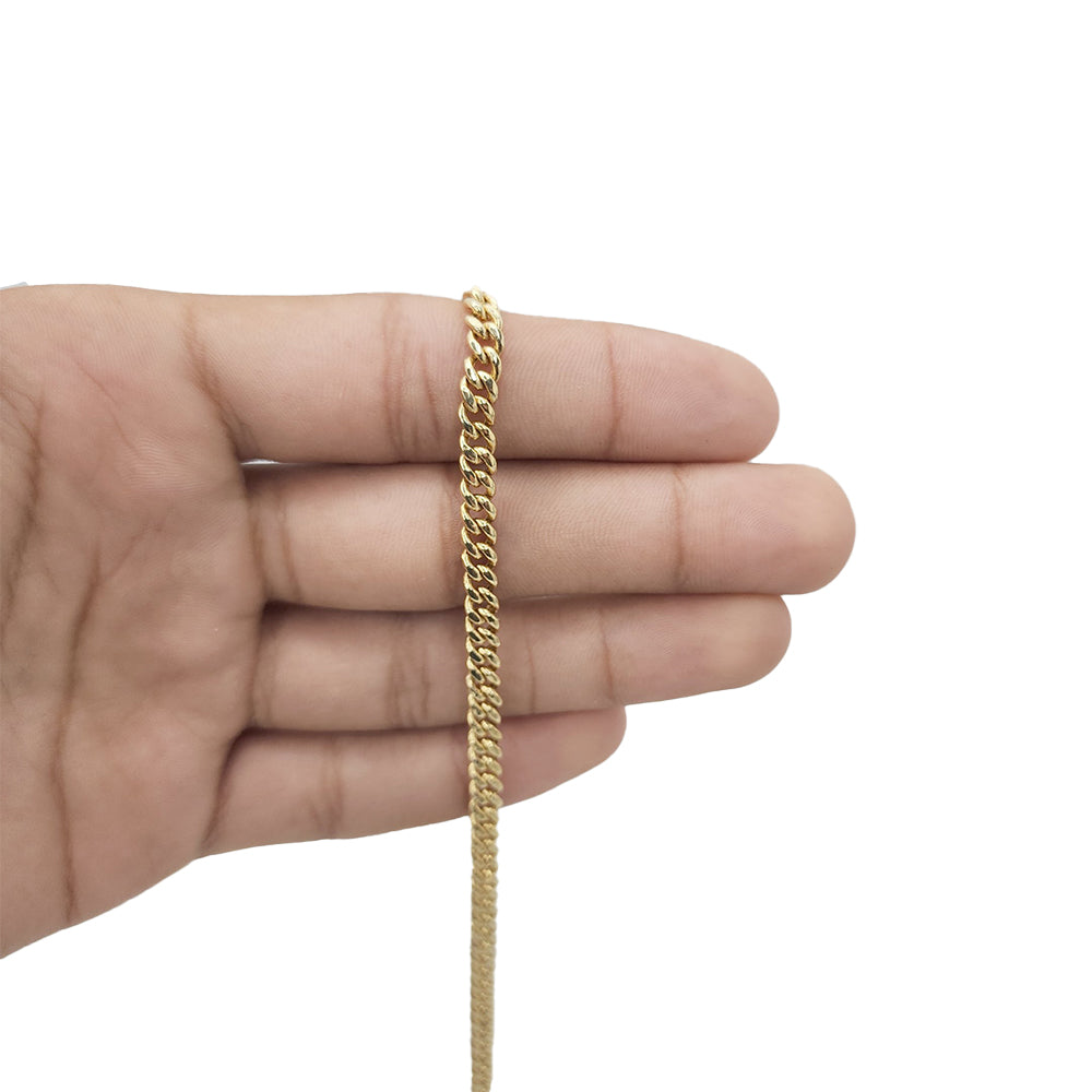 10K Yellow Gold Cuban Link Hollow Chain Necklace 16'' x 5mm, 9.4g