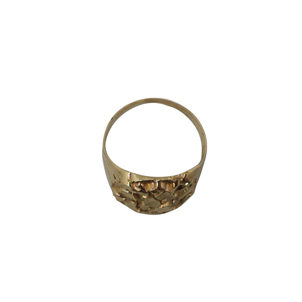 10K Yellow Gold Nugget Ring Size 10.5