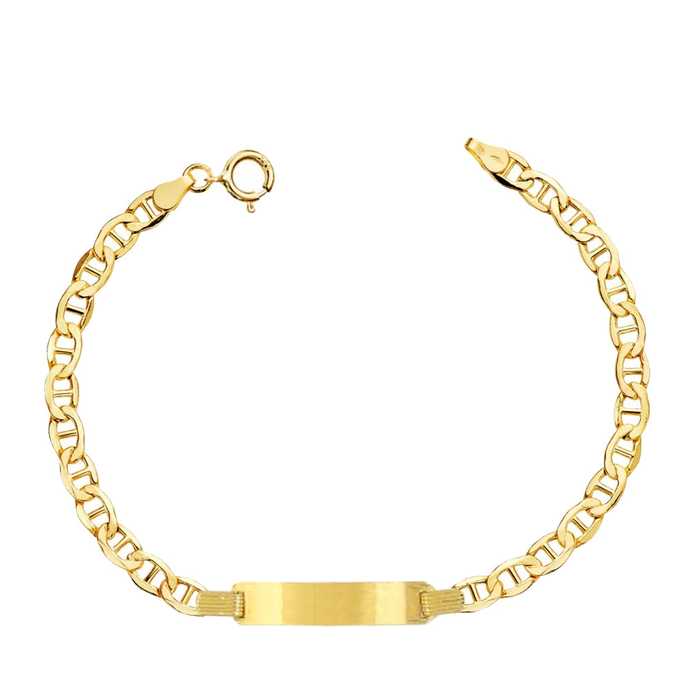 14K Yellow Gold Name Bracelet 8.5'' x 4mm