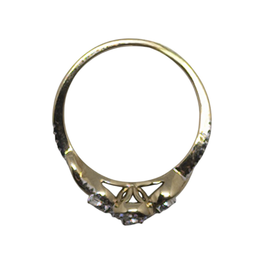 10K Yellow Gold 0.20Ct Round Diamond Ladies Ring