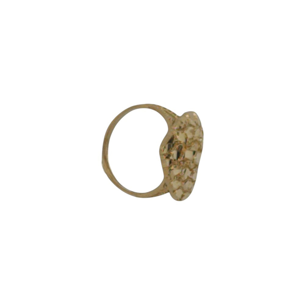 14K Yellow Gold Heart Stone Ring With Stone Size 9