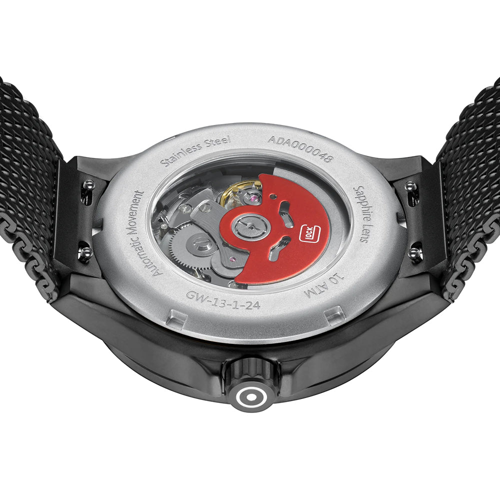 Glock Precision Men Watch Black Steel Case / Black Mesh Strap GW-13-1-24