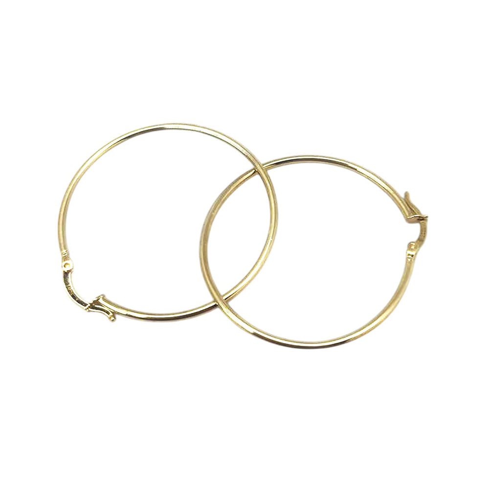 10K Yellow Gold Hoops Earring 1.5mm