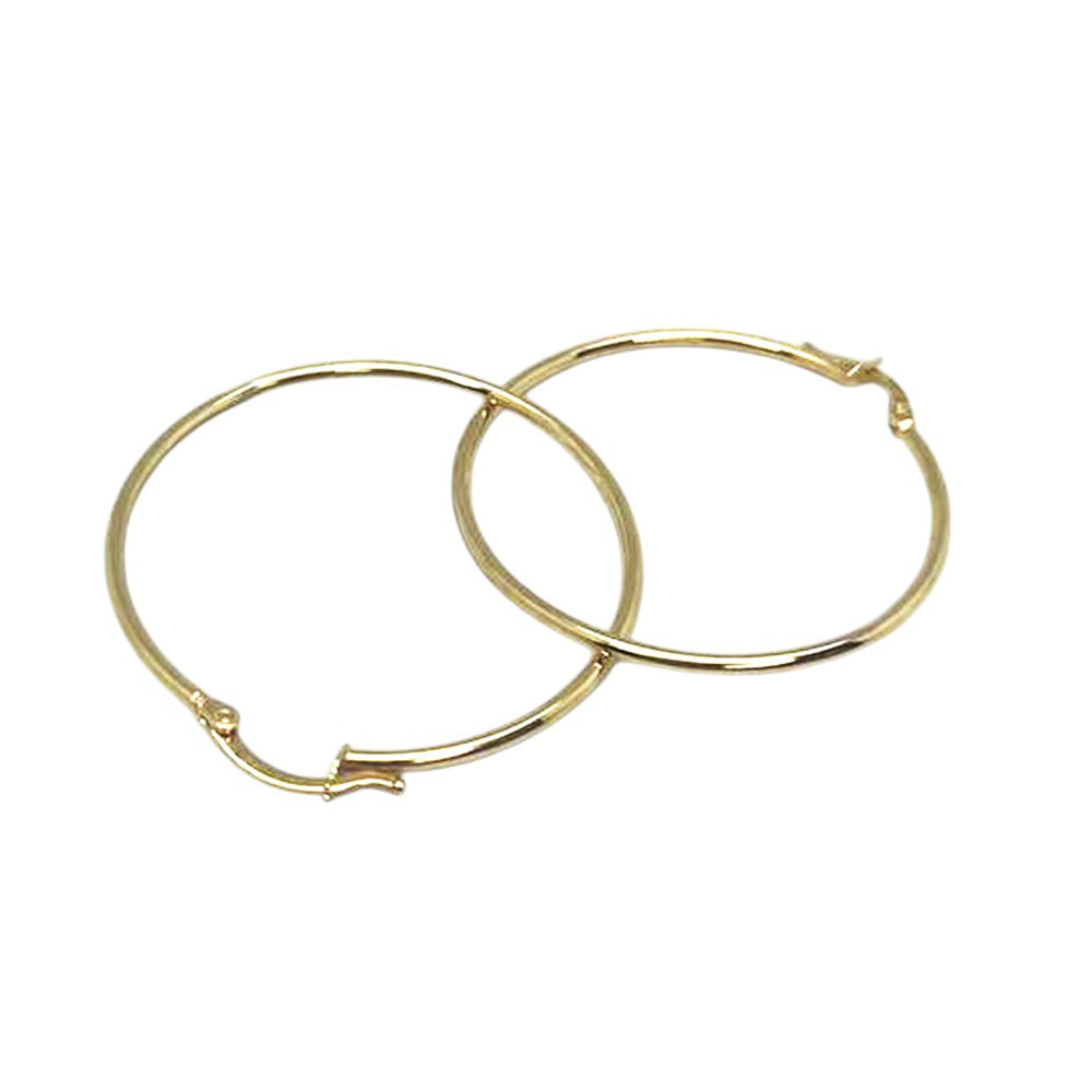 10K Yellow Gold Hoops Earring 1.5mm
