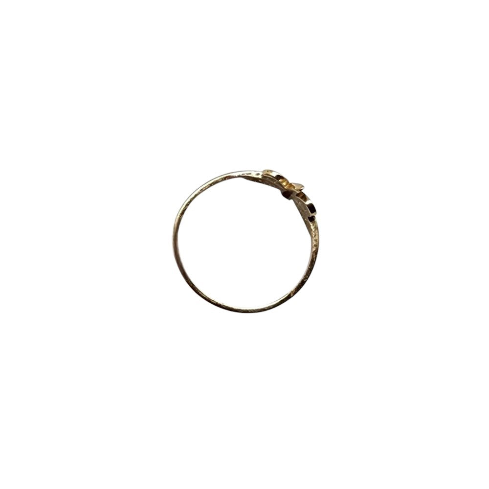 10K Yellow Gold Butterfly Stone Ring Size 7