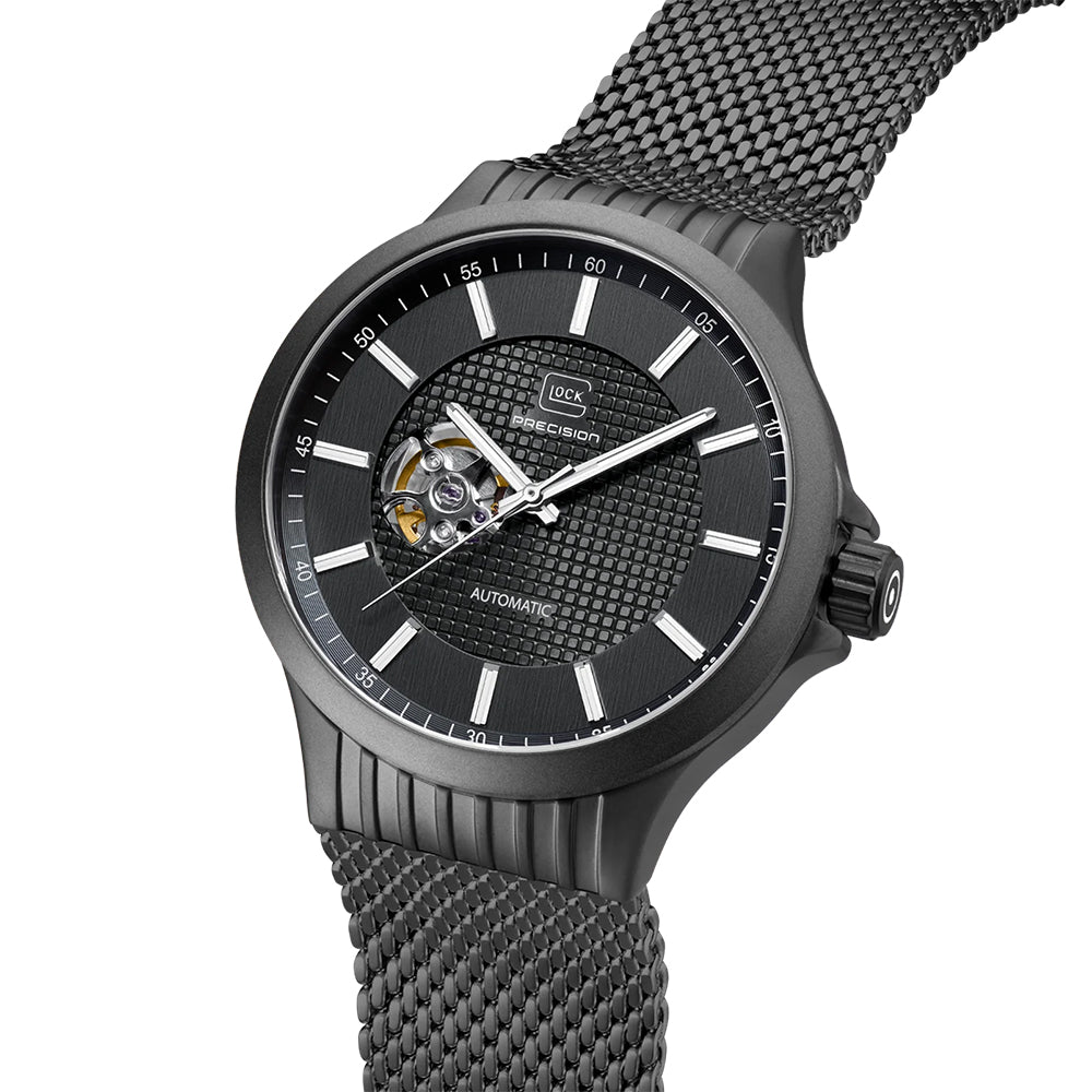 Glock Precision Men Watch Black Steel Case / Black Mesh Strap GW-13-1-24