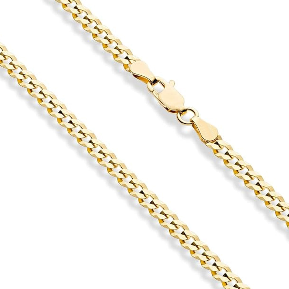 10K Yellow Gold Franco Ankle Bracelet, Size 10