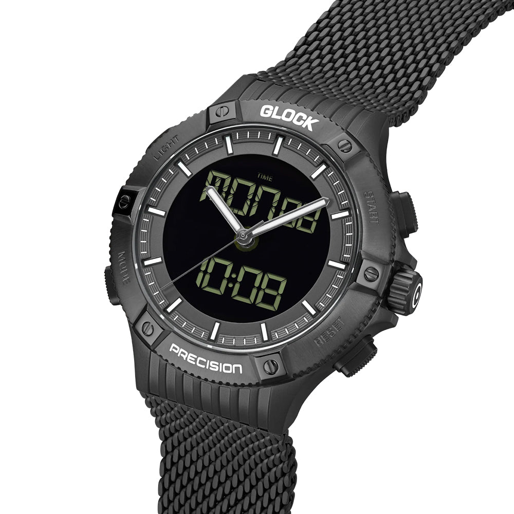 Glock Precision Men Watch. Black Steel Case / Black Mesh Strap GW-24-1-24