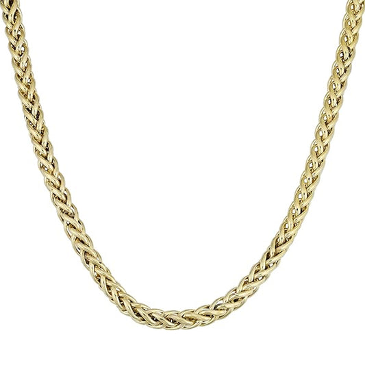 10K Yellow Gold Franco Hollow Chain Necklace 18'' x 2.5mm