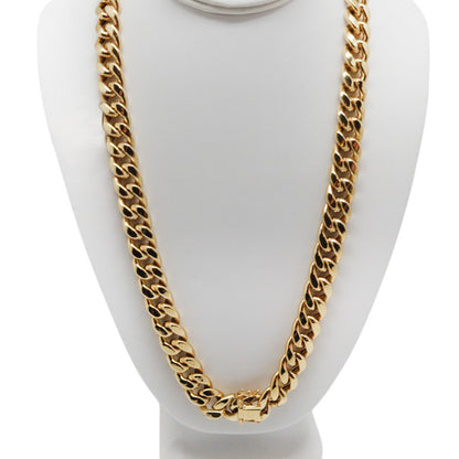 Cuban Link Hollow Chain Necklace Real 10K Gold Jewelry 24X6.5 27.7