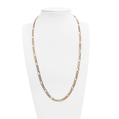 Figaro Hollow Chain Tri Color  14K 18x4