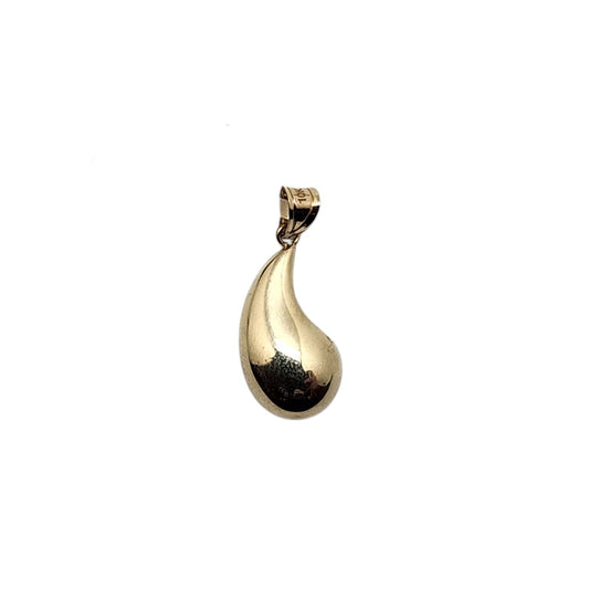 10K Yellow Gold Half Teardrop Pendant