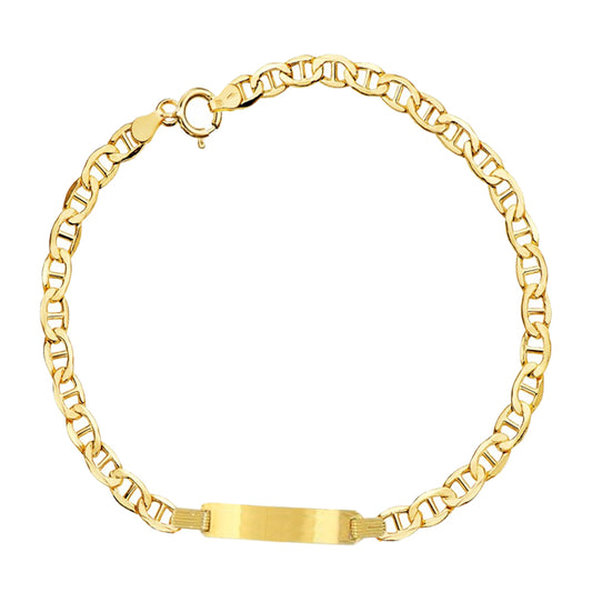 14K Yellow Gold Name Bracelet 8.5'' x 4mm