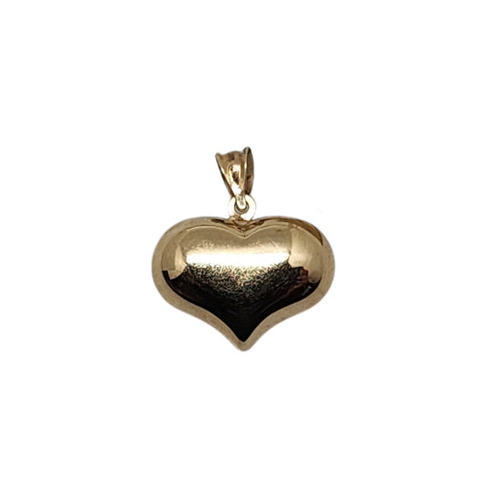 10K Yellow Gold Heart Whole Shape Pendant