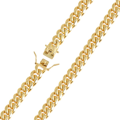 Cuban Link Hollow Chain Necklace Real 10K Gold Jewelry 12.5mm - 24''