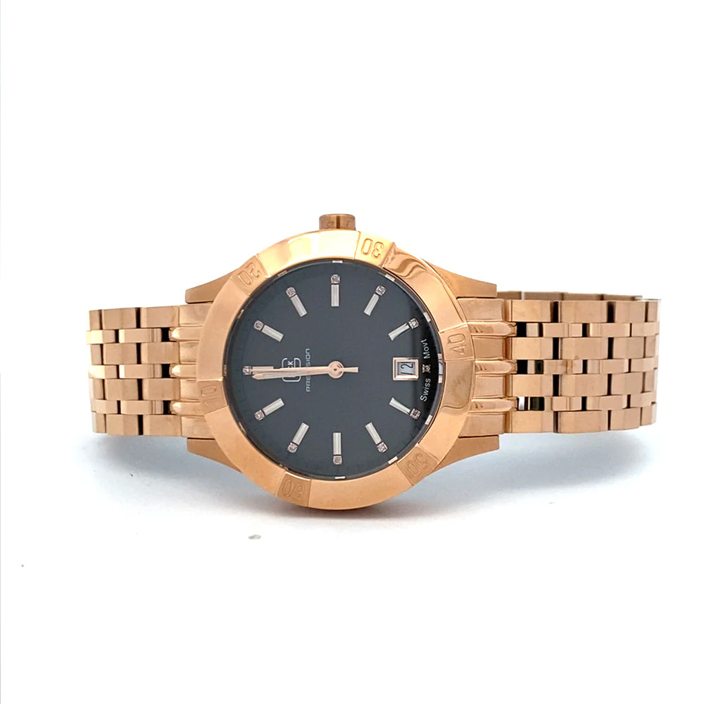 Glock Precision Women Watch. Rose Gold Steel Case / Rose Gold Link Bracelet 31-2-18