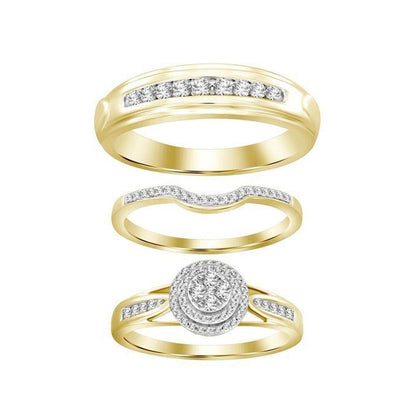 10K Yellow Gold 0.15Ct Round Diamond Ladies Pendant Jewelry