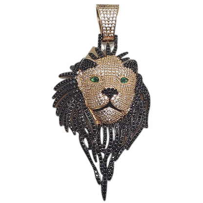 Black Lion Pendant 14K