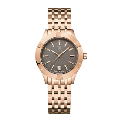 Glock Precision Women Watch. Rose Gold Steel Case / Rose Gold Link Bracelet 31-2-18